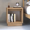 Gino Megapap melamine nightstand in sapphire oak color 40x35.3x45cm.