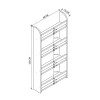 Επιτοίχια βιβλιοθήκη - ραφιέρα Montessori Megapap χρώμα sapphire oak 60x15x120εκ.