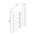 Montessori Megapap melamine wall bookshelf in sapphire oak color 80x15x132cm.