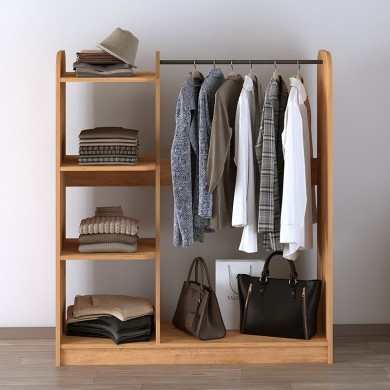 Rozesme Megapap melamine entrance furniture in pine oak color 120x40x135cm.