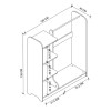 Έπιπλο εισόδου Rozesme Megapap χρώμα λευκό 120x40x135εκ.