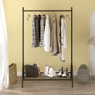 Selman Megapap metallic floor hanger in black color 87.6x36x136cm.
