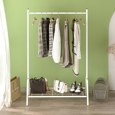 Selman Megapap metallic floor hanger in white color 87.6x36x136cm.