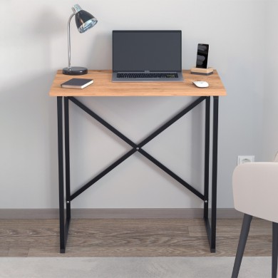 Verne Megapap metal - melamine study desk in pine oak color 75x52x73.8cm.
