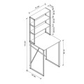 Bobby Megapap metal - melamine washing machine furniture in pine oak color 67x60x178cm.