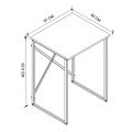 Doyle Megapap metal - melamine washing machine furniture in pine oak color 67x60x92.8cm.
