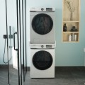 Sunta Megapap washer-dryer support base, white color 65.8x61.9x15cm.