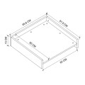 Sunta Megapap washer-dryer support base, white color 65.8x61.9x15cm.