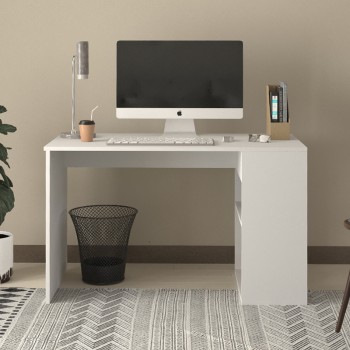 Γραφείο εργασίας Smyrna Megapap χρώμα λευκό 120x60x74,4εκ. Γραφείο εργασίας Smyrna Megapap χρώμα λευκό 120x60x74,4εκ.