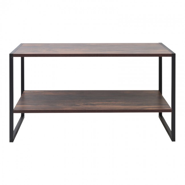 Τραπεζάκι σαλονιού Giza Megapap χρώμα rustic καρυδί 90,2x50,3x50,4εκ.