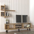Salerno Megapap melamine TV unit in sapphire color 180x35x51cm.