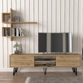Salerno Megapap melamine TV unit in sapphire color 180x35x51cm.