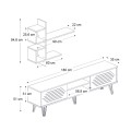 Salerno Megapap melamine TV unit in sapphire color 180x35x51cm.
