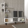 Σύνθεση τηλεόρασης Salerno Megapap χρώμα λευκό 180x35x51εκ.
