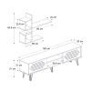 Σύνθεση τηλεόρασης Salerno Megapap χρώμα λευκό 180x35x51εκ.