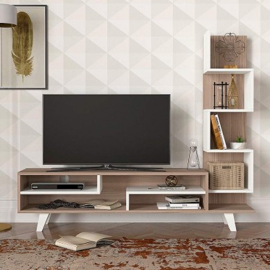 Granada Megapap melamine TV stand in white - cordoba color 149,5x29,5x120cm.