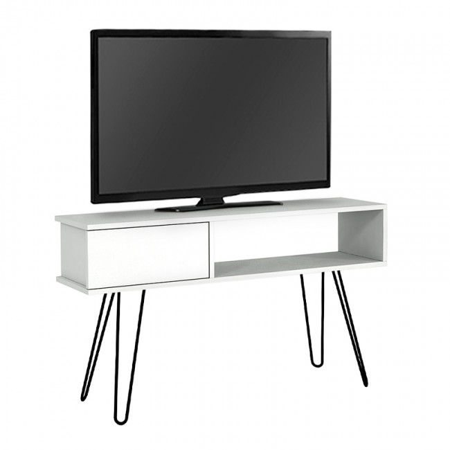 Έπιπλο τηλεόρασης Palma Megapap χρώμα λευκό 120x29,5x68,5εκ.