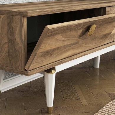 Elendra Megapap melamine TV stand in walnut color 180x29,5x43cm.