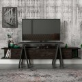Aspero Megapap melamine TV stand in black rebab - anthracite color 160x45x50cm.