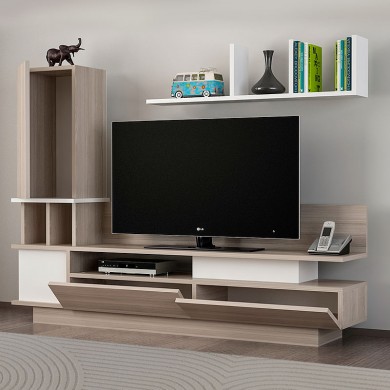 Almeria Megapap melamine TV unit in white - cordoba color 149x29,5x117cm.