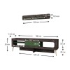 Έπιπλο τηλεόρασης Miladra Megapap χρώμα μαύρο rebab - λαδί 180x31x55εκ.