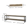 Έπιπλο τηλεόρασης Palencia Megapap χρώμα vintage patik - μαύρο 180x35x45εκ.