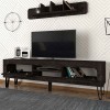 Έπιπλο τηλεόρασης Taragona Megapap χρώμα μαύρο rebab 180x29,5x55εκ.