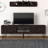 Έπιπλο τηλεόρασης Taragona Megapap χρώμα μαύρο rebab 180x29,5x55εκ.