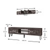 Έπιπλο τηλεόρασης Taragona Megapap χρώμα μαύρο rebab 180x29,5x55εκ.