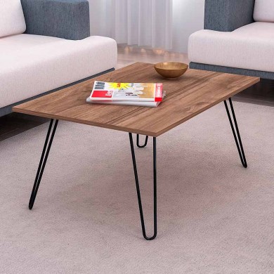 Deren Megapap melamine coffee table in walnut color 90x60x46,8cm.