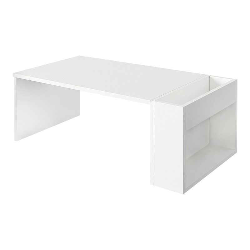 View Megapap melamine coffee table in white color 95x50x34cm.