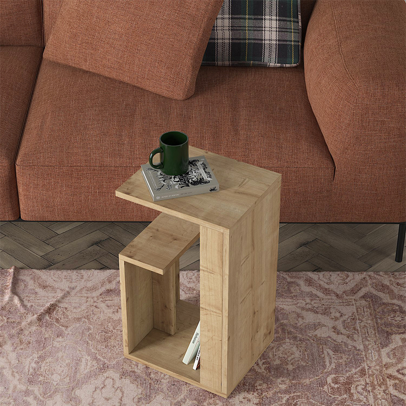 Rosana Megapap melamine side table in sapphire oak color 35x29,5x60cm.