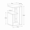 Rosana Megapap melamine side table in sapphire oak color 35x29,5x60cm.