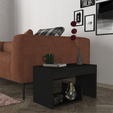 Rosana Megapap melamine side table in black color 35x29,5x60cm.
