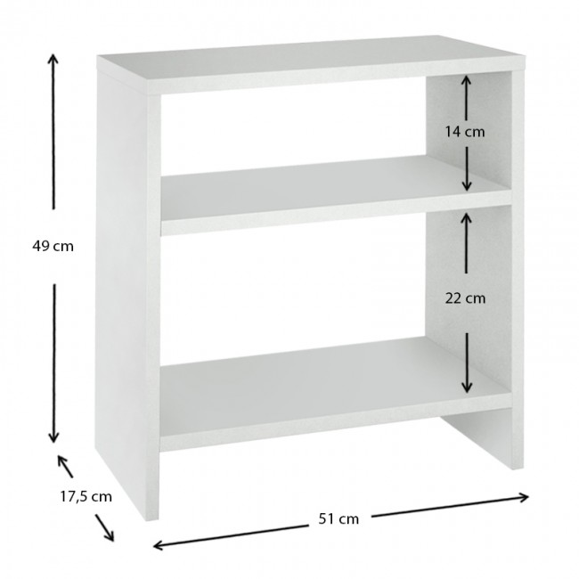 Τραπεζάκι βοηθητικό Silvanus Megapap χρώμα λευκό 51x17,5x49εκ.