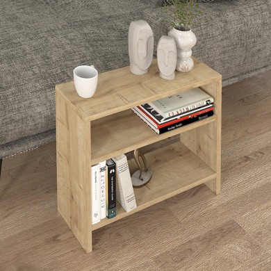 Silvanus Megapap melamine side table in sapphire oak color 51x17,5x49cm.