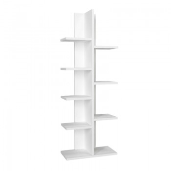 Βιβλιοθήκη Tree Megapap χρώμα λευκό 45x21,4x121,8εκ.