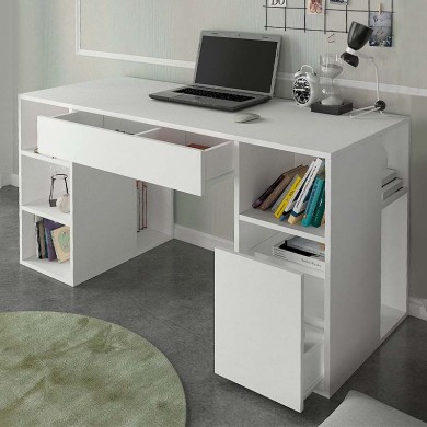 Pontus Megapap melamine desk in white color 145x60x74,4cm.