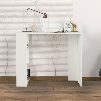 Netenia Megapap melamine desk in white color 90x40x74cm.