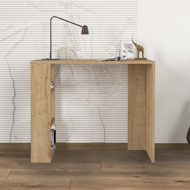 Netenia Megapap melamine desk in sapphire oak color 90x40x74cm.