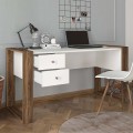 Fernando Megapap melamine desk in white - walnut color 158,8x60x72,2cm.