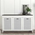 Galatea Megapap melamine buffet in white - black rebab color 120x45x75cm.