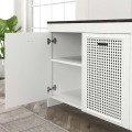 Galatea Megapap melamine buffet in white - black rebab color 120x45x75cm.