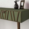 Κονσόλα επιτοίχια Forest Megapap χρώμα λαδί - καρυδί 120x35x89,3εκ.