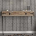 Costa Megapap melamine wall console in walnut color 120x35x90cm.