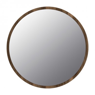 Glob Μegapap melamine mirror in walnut color 59x2x59cm.