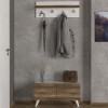 Έπιπλο εισόδου Lores Megapap χρώμα λευκό - καρυδί 80x31,3x41,5εκ.