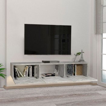 Έπιπλο τηλεόρασης επιτοίχιο Damla Megapap με LED χρώμα λευκό εφέ μαρμάρου 180x29,5x29,5εκ. Έπιπλο τηλεόρασης επιτοίχιο Damla Megapap με LED χρώμα λευκό εφέ μαρμάρου 180x29,5x29,5εκ.