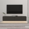 Aristo Megapap melamine wall TV cabinet with LED lighting in anthracite color 135x31.6x25cm.