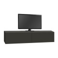 Aristo Megapap melamine wall TV cabinet with LED lighting in anthracite color 135x31.6x25cm.
